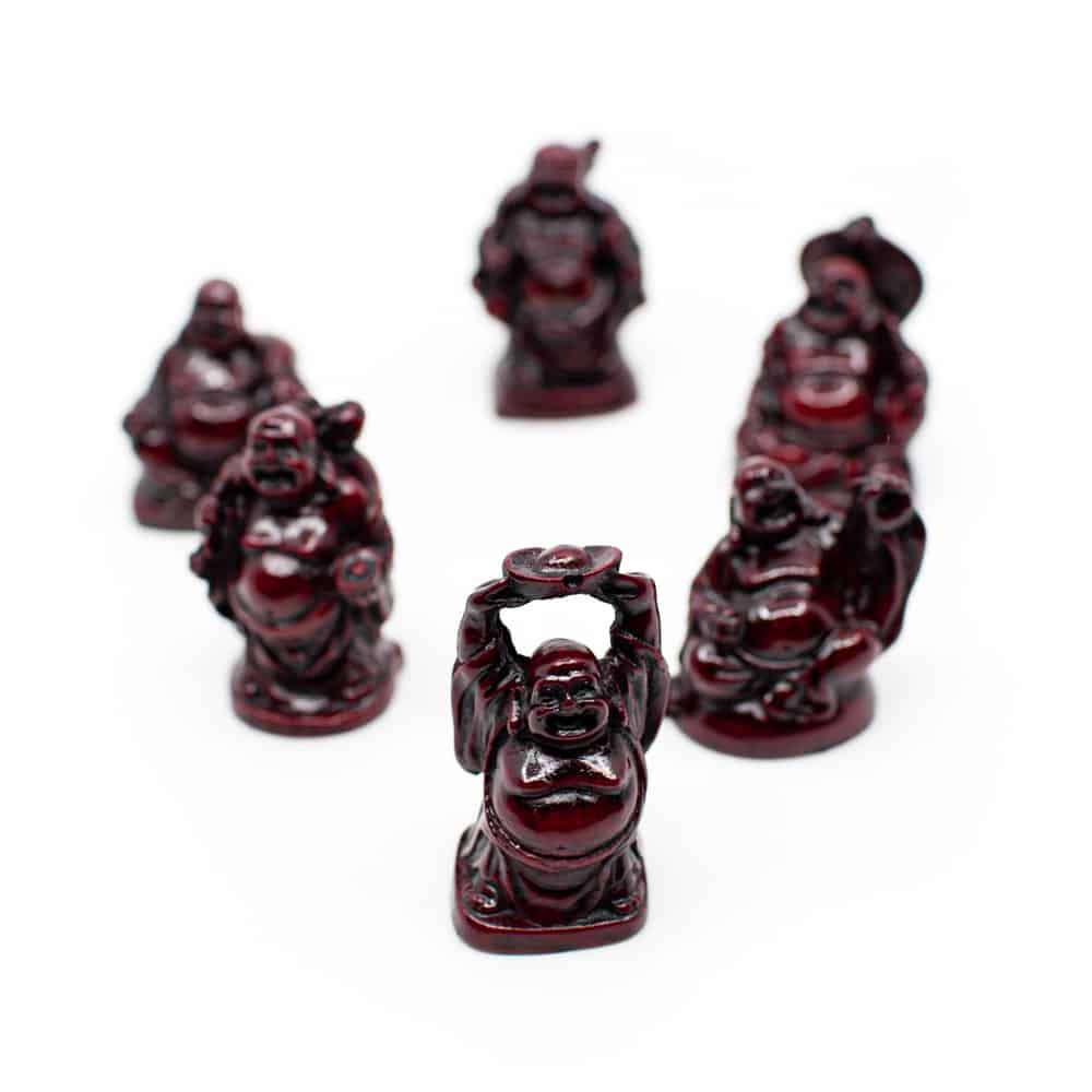 Gl-cks-Buddha Mini-Statuen Polyresin Rot - Satz von 6 - ca- 5 cm unter Spiritualit?t - Gl?ck & Schutz - Gl?cksbringer - Spiritualit?t - Gl?ck & Schutz - Gl?ckspuppen - Home & Living - Spirituelle Figuren - Buddha Figuren - Mini Buddha - Home & Living - Spirituelle Figuren - Buddha Figuren - Happy Buddha