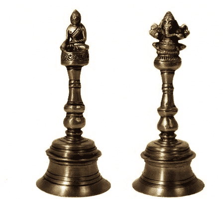 Glocke Buddha Ganesh Bronze (Set aus zwei Blasen)