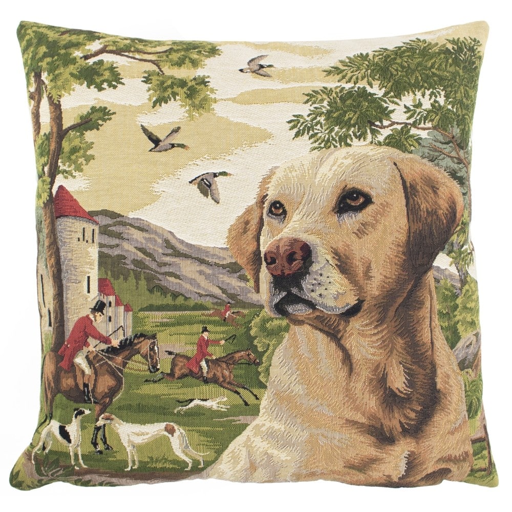 Gobelin Kissen Hubertus Jagdhund Retriever (45 x 45 cm)