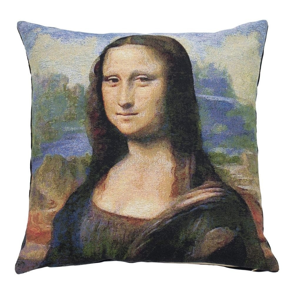 Gobelin Kissen Mona Lisa von Leonardo da Vinci (45 x 45 cm)