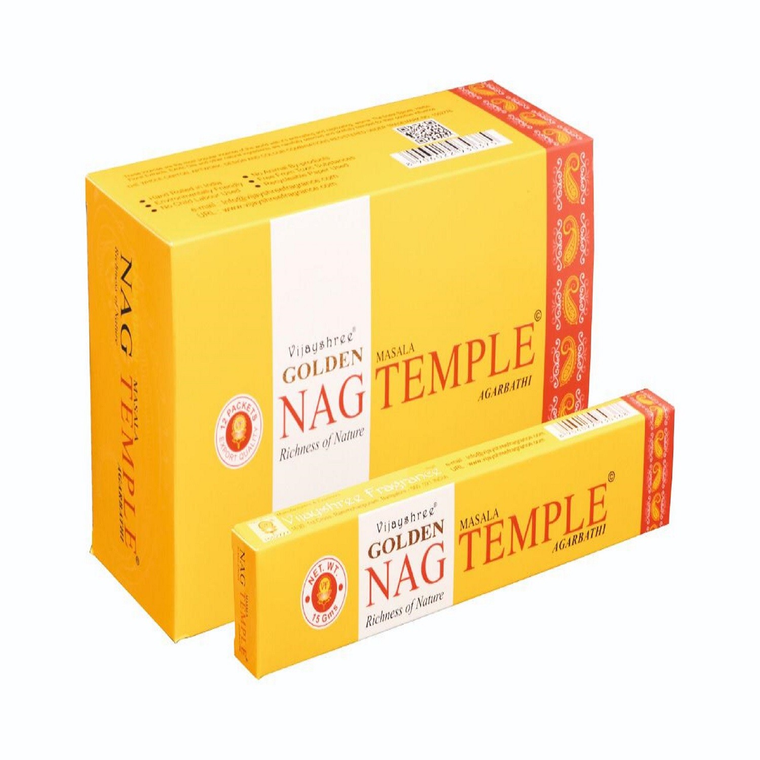Golden Nag Weihrauchtempel(6 Packungen - 15 Gramm)