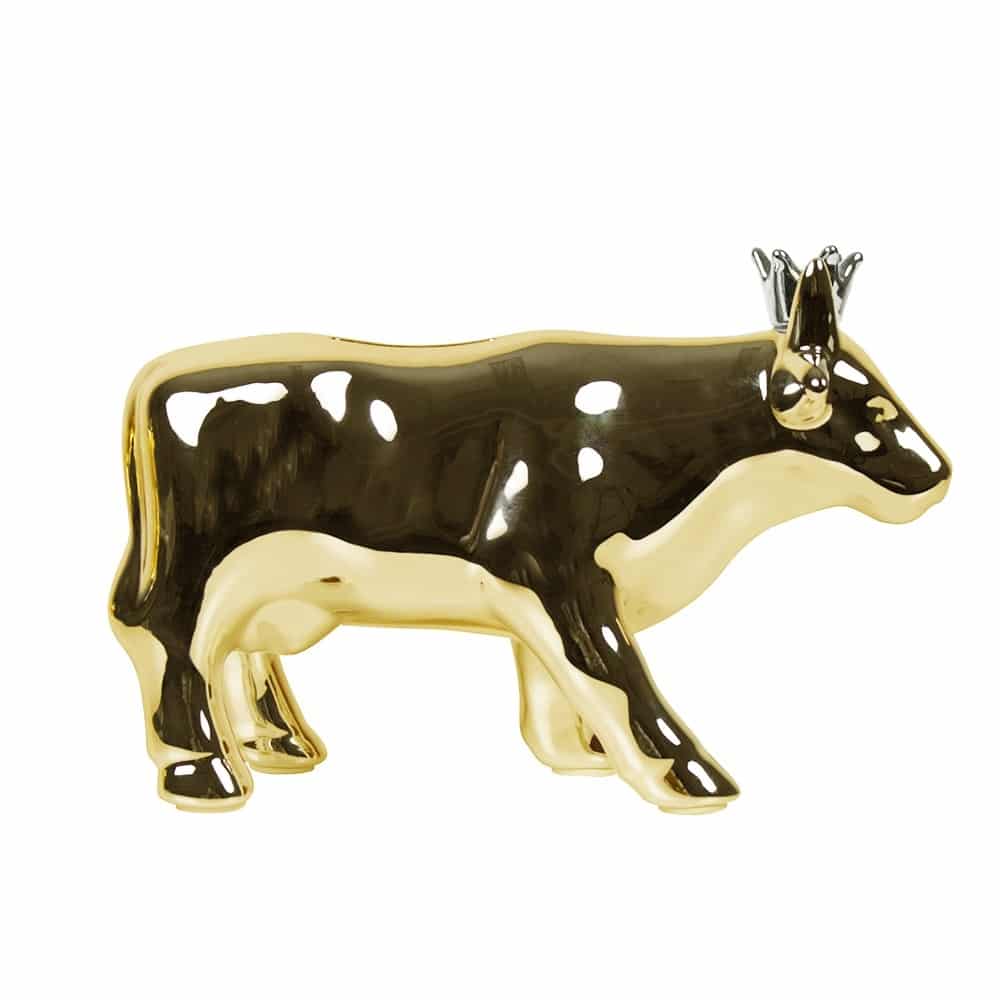 Goldfarbene Spardose Kuh mit Krone (18 cm) unter Home & Living - Dekoration & Atmosph?re
