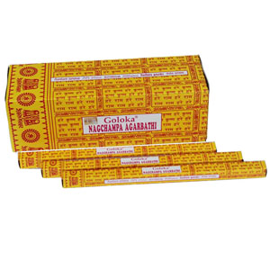 Goloka Raucherst-bchen Nag Champa (6 Packungen - 15 Gramm)