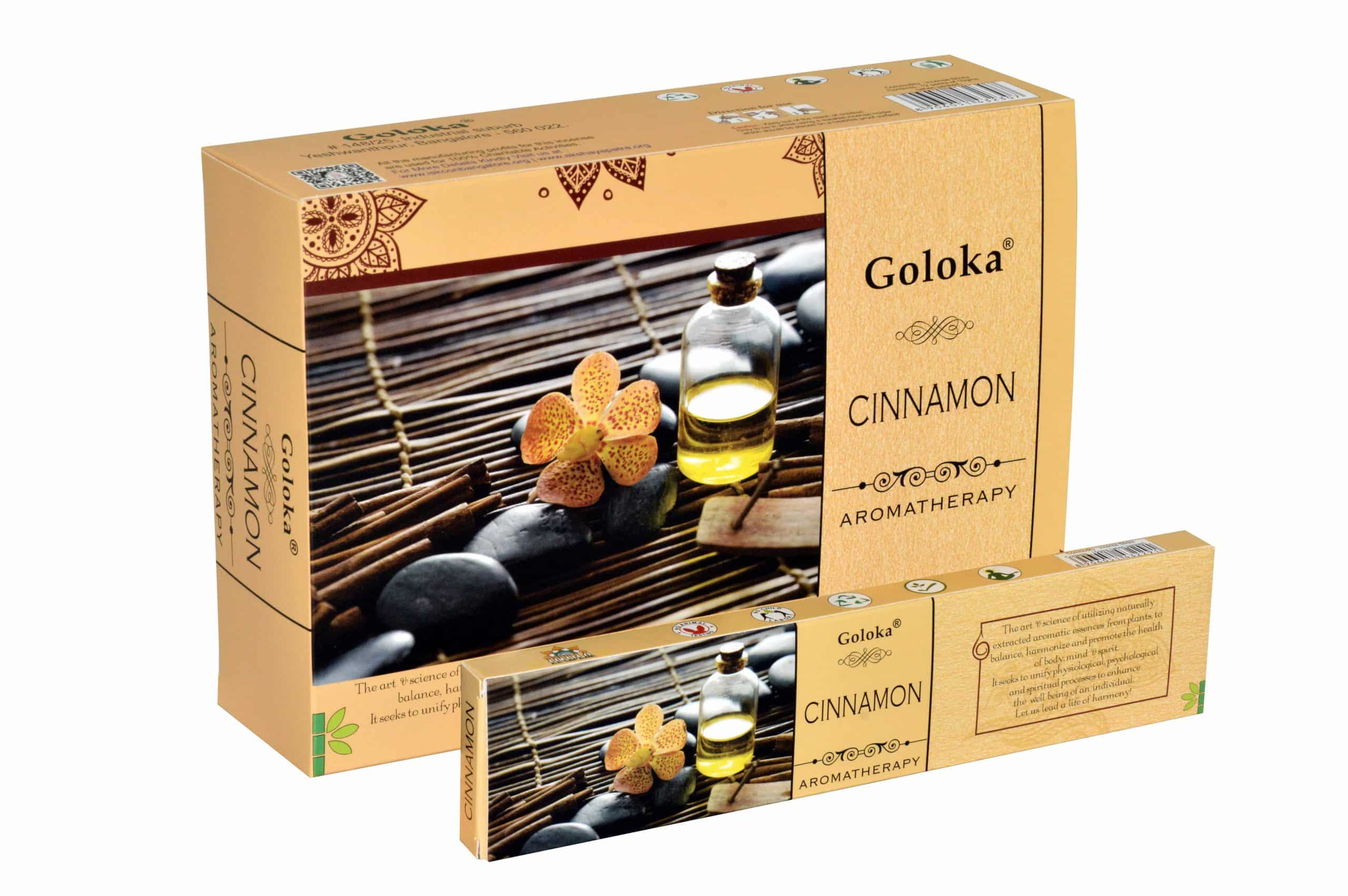 Goloka Weihrauch Aromatherapie Zimt (12er Pack) unter Weihrauch - Weihrauchmarken - Goloka R?ucherst?bchen - Weihrauch - Weihrauch Arten - R?ucherst?bchen - Weihrauch - Weihrauch Arten - Weihrauch D?fte - Zimt Weihrauch