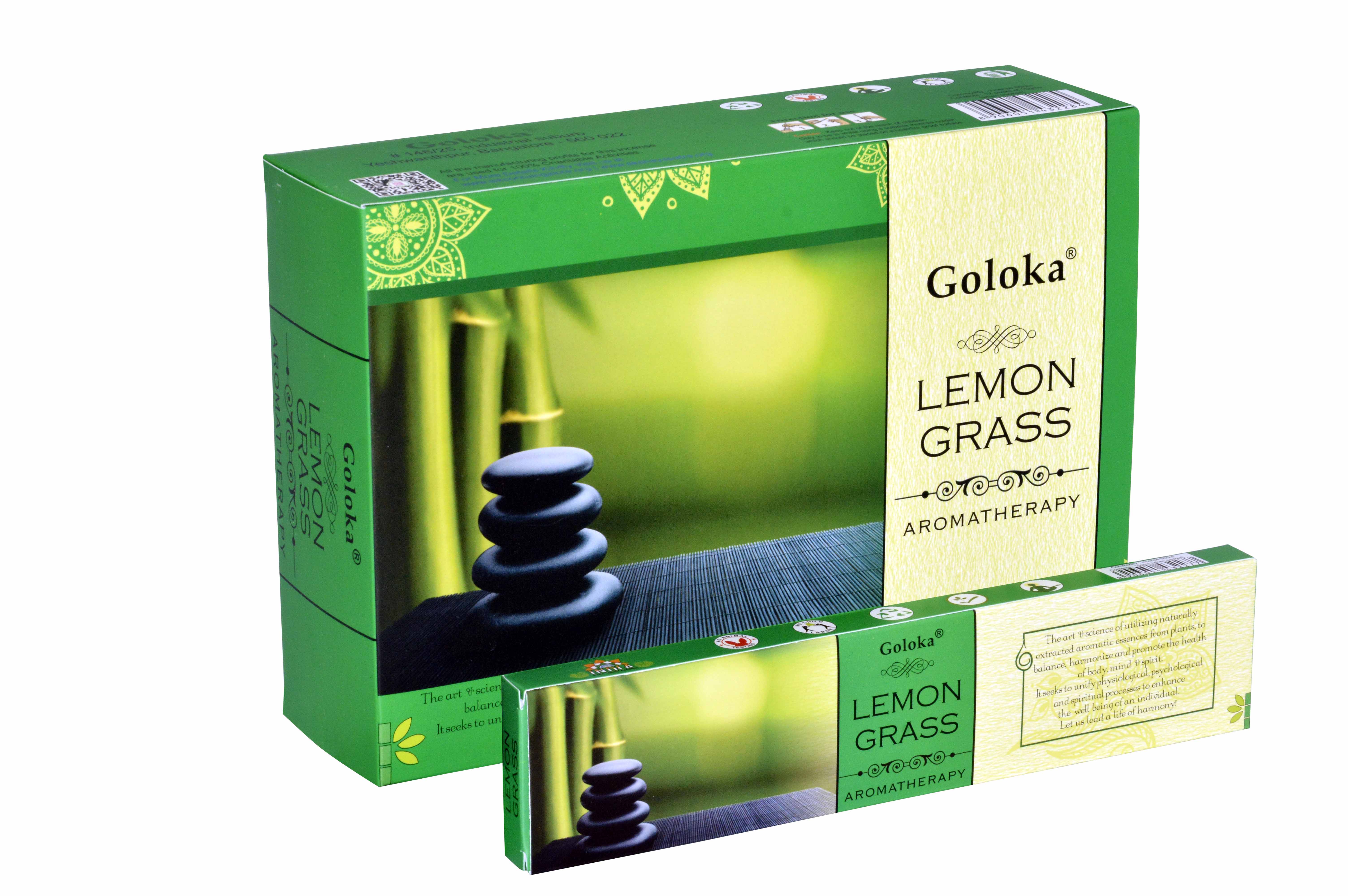 Goloka Weihrauch Aromatherapie Zitronengras (12er Pack)