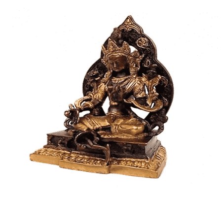 Gr-ne Tara mit Aura Bronze Golden - 22 cm