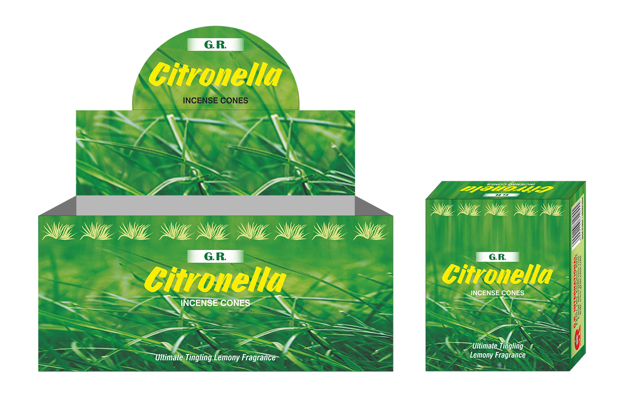 GR R-ucherkegel Citronella (12 Packungen)