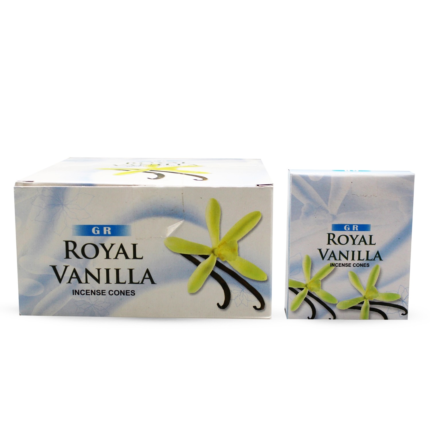 GR R-ucherkegel Royal Vanilla (12 Packungen - 10 Kegel) unter Weihrauch - Weihrauchmarken - GR Weihrauch - Weihrauch - Weihrauch Arten - Weihrauch R?ucherkegel