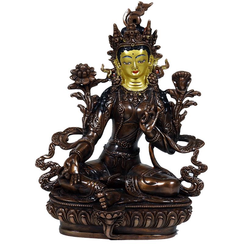 Green Tara Antique Style (20 cm) unter Home & Living - Spirituelle Figuren - Buddha Figuren - Tara Buddha