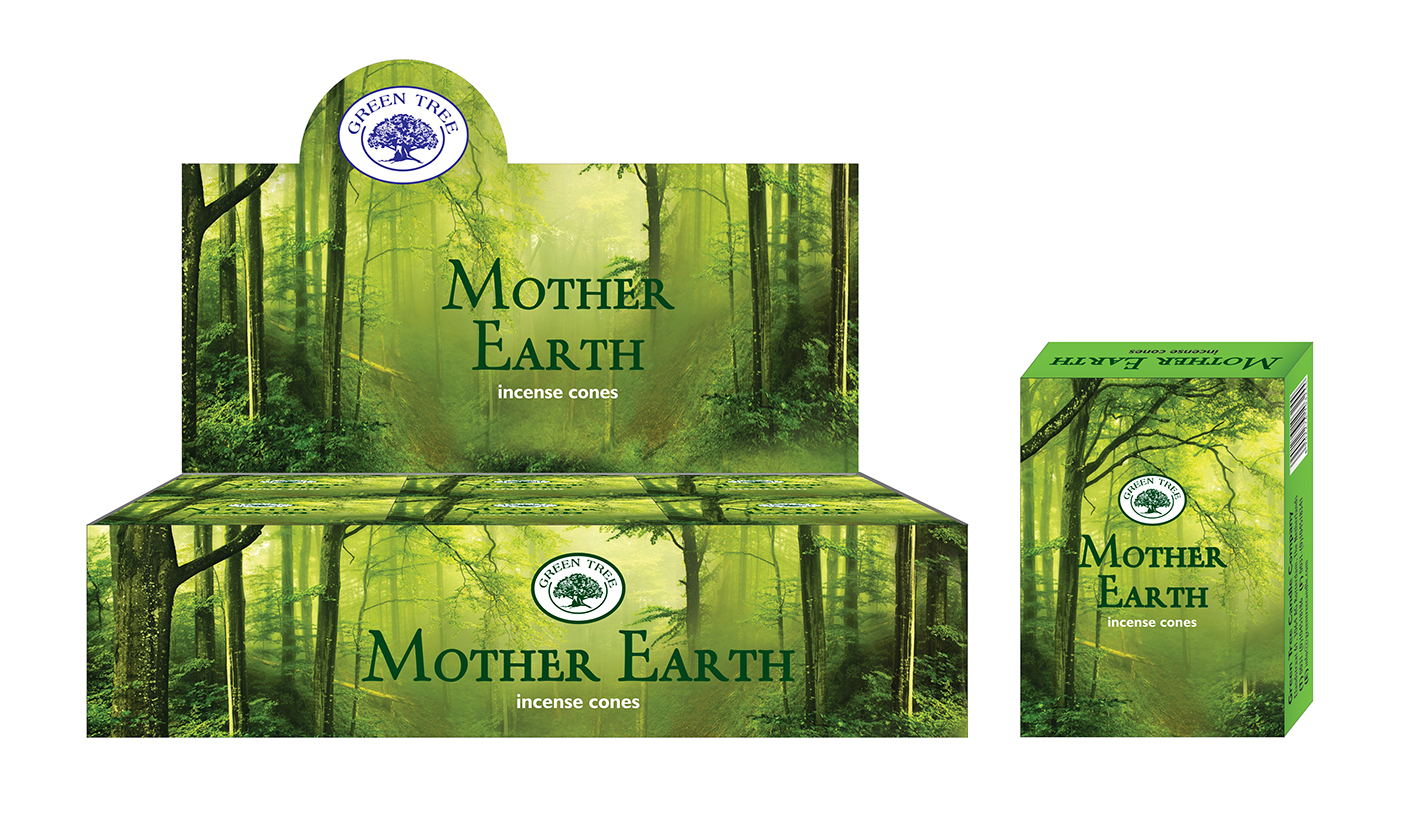 Green Tree R-ucherkegel Mother Earth (12 Packungen mit 10 Kegeln)