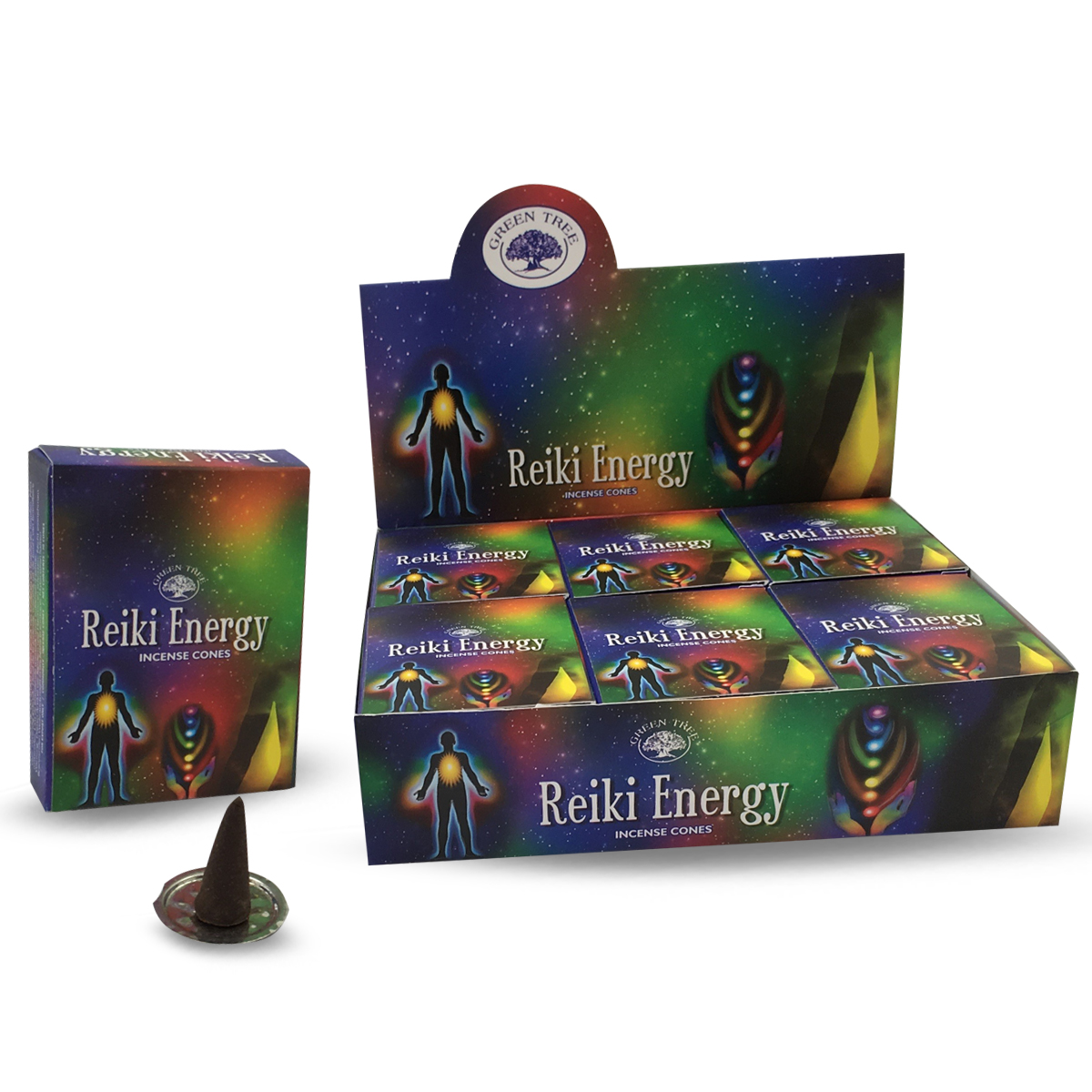 Green Tree R-ucherkegel Reiki Energy (12 Packungen mit 10 Kegeln)