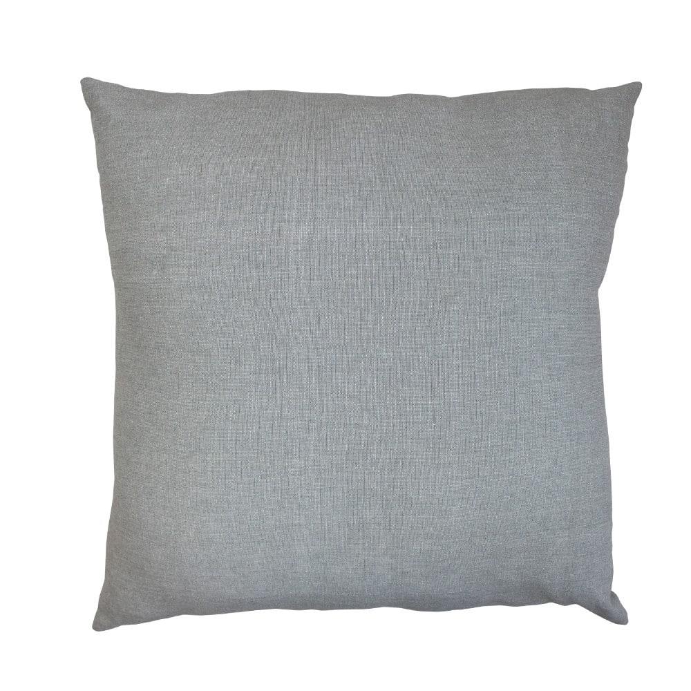 Gro-es Kissen Baumwolle Chambray Grau (60 x 60 cm)