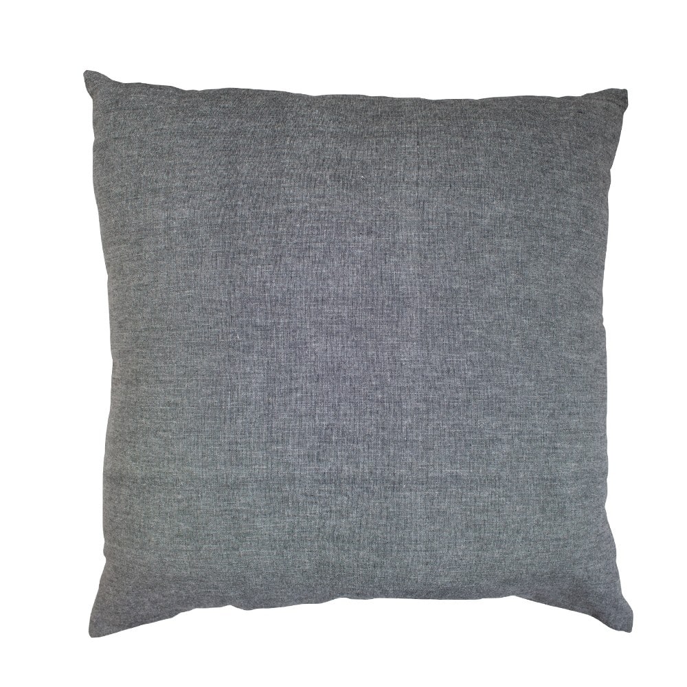 Gro-es Kissen Baumwolle Chambray Schwarz (60 x 60 cm)