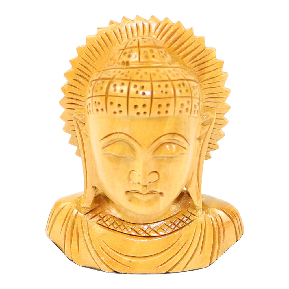 H-lzerner Kopf eines Buddha (9 x 7 x 2-5 cm) unter Home & Living - Spirituelle Figuren - Holzfiguren