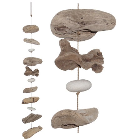 H-ngende Deko-Kette aus Steinen und Holz (70 cm) unter Home & Living - Dekoration & Atmosph?re