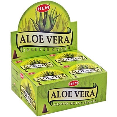 HEM R-ucherkegel Aloe Vera (12 Packungen mit 10 Kegeln)