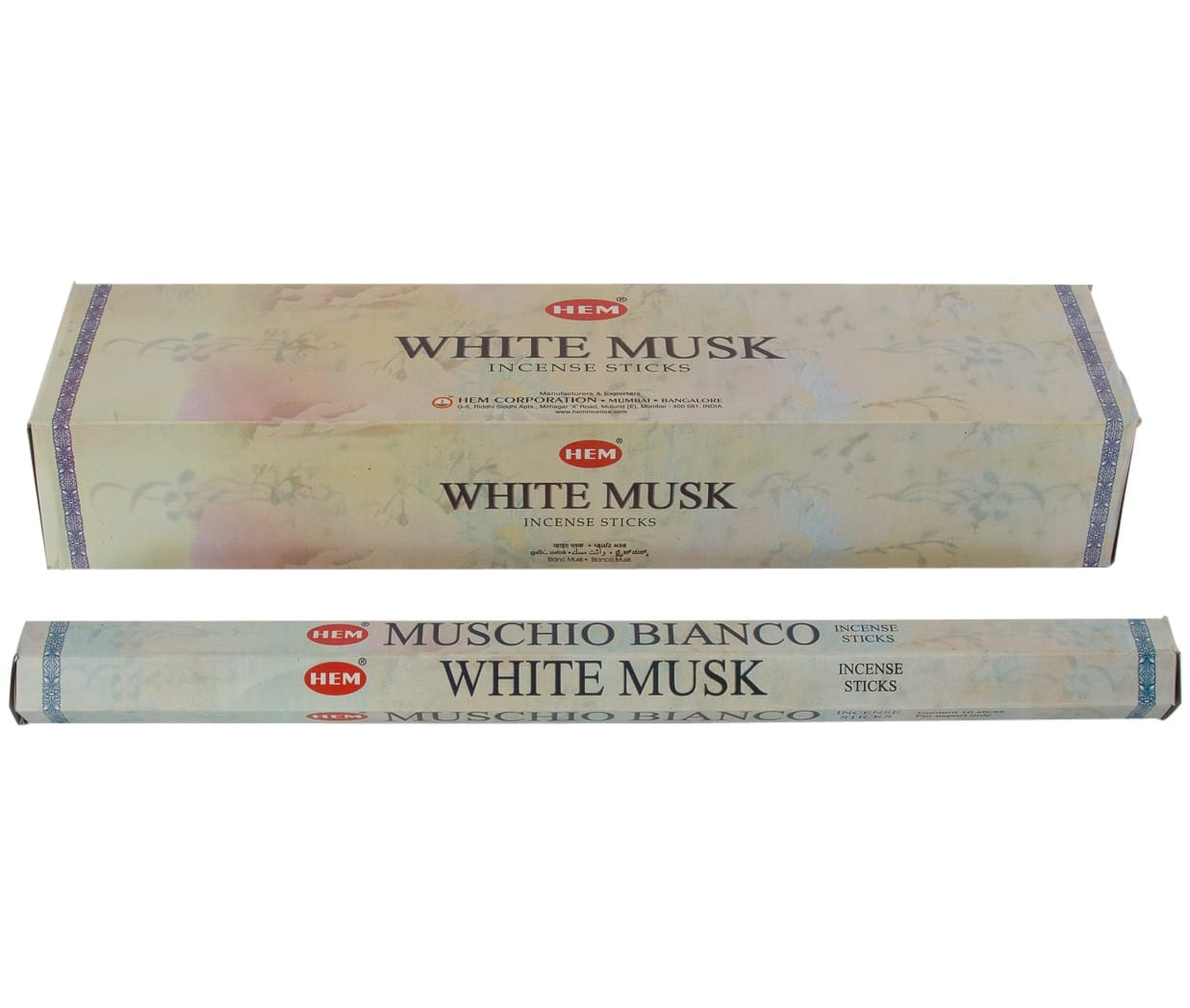 HEM R-ucherst-bchen White Musk (Extra Lang - 6 Packungen mit 10 St-bchen)