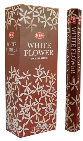 Hem Weihrauch Wei-e Blume (6er Pack)