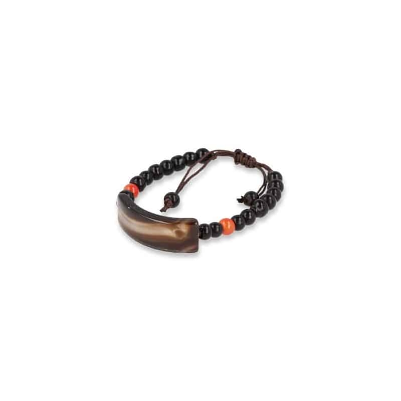 Herrenarmband Onyx - flacher Achat natur