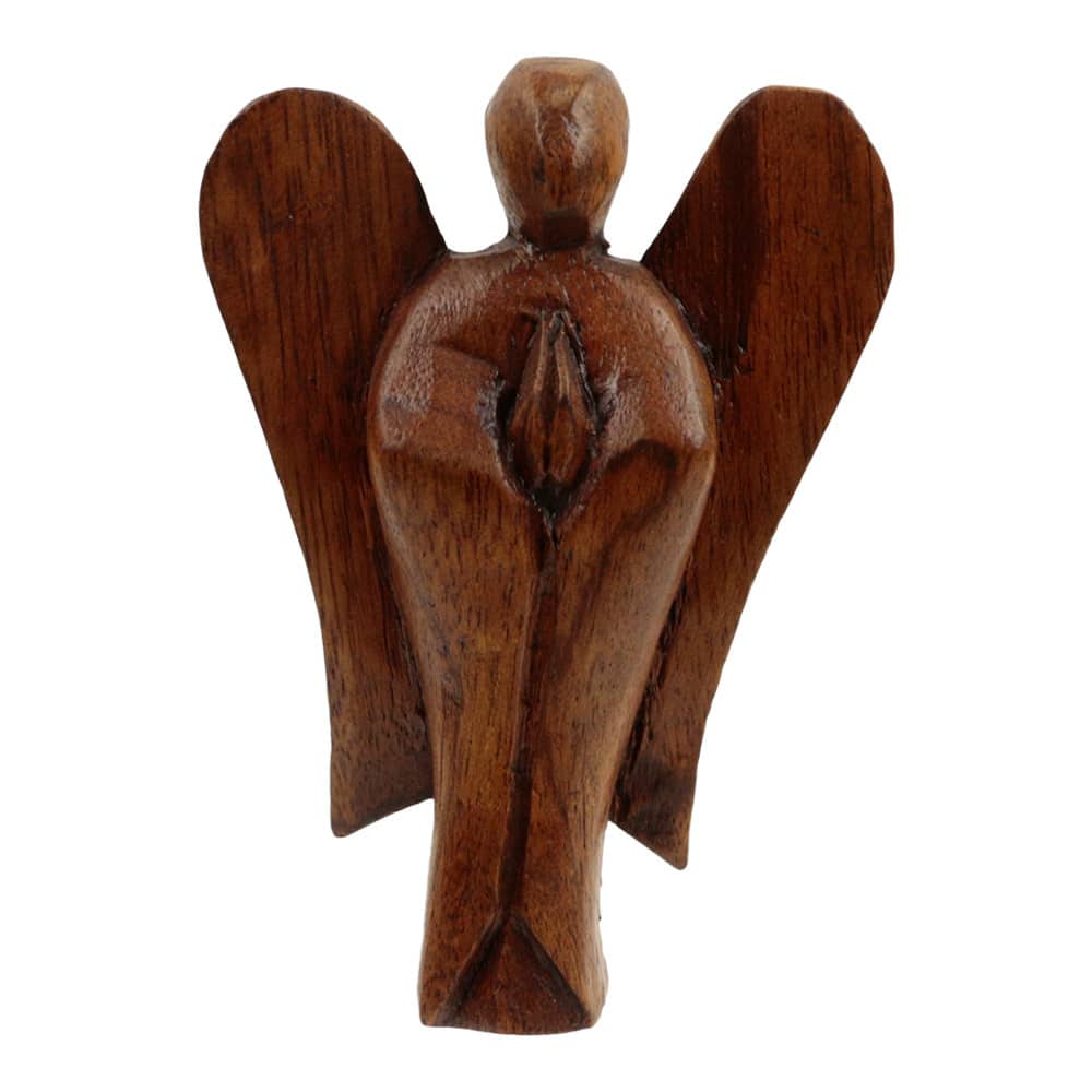 Holz Statue Engel (10 x 6 cm)