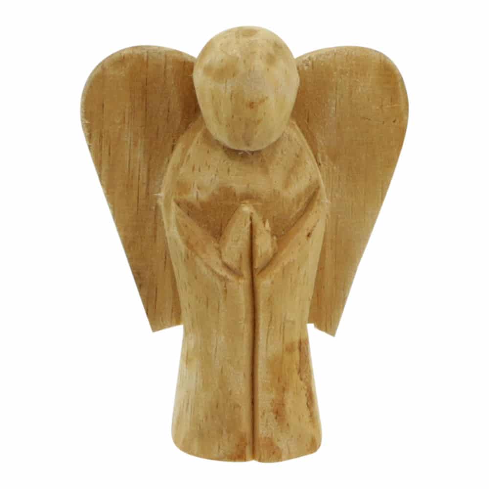 Holz Statue Engel (6-5 x 5 cm)