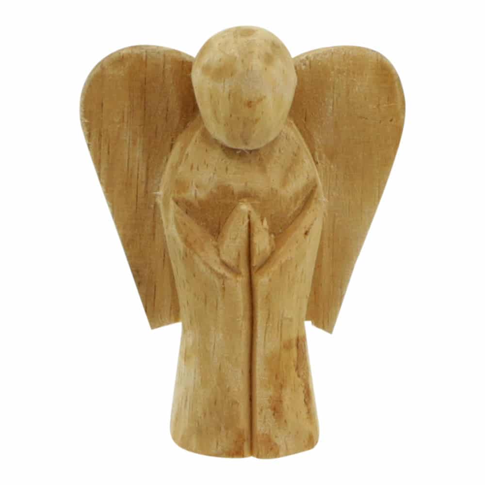 Holz Statue Engel (6-5 x 5 cm)