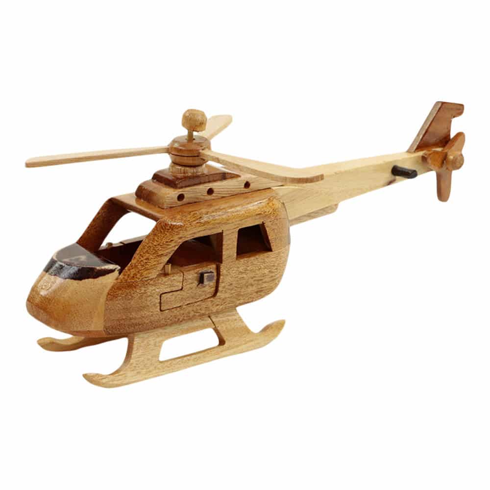 Hubschrauber aus Holz (25 x 13 cm)