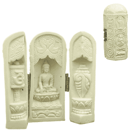 Kleiner Buddha in Triptychon -12 cm