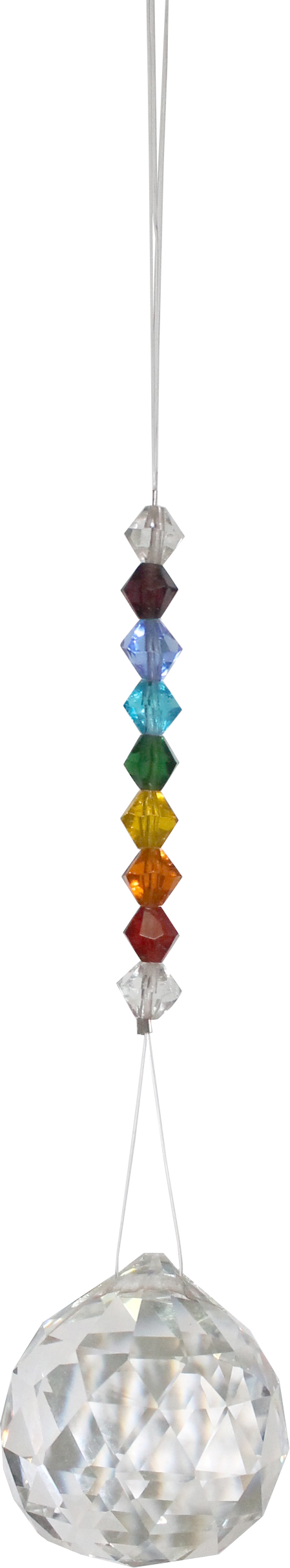 Kristall h-ngend am Messingdraht - Chakra (geschliffenes Glas)