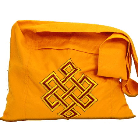 Lama-Tasche Orange mit endlosem Knoten