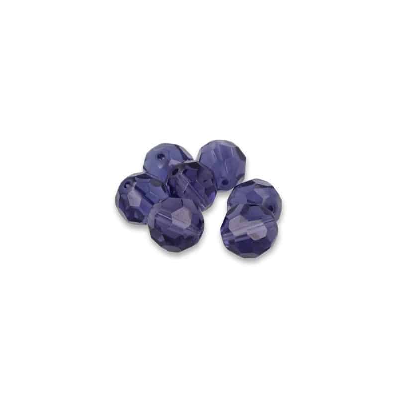 Lose Perlen aus Bergkristall lila facettenschliff (14 mm - 7 St-ck)