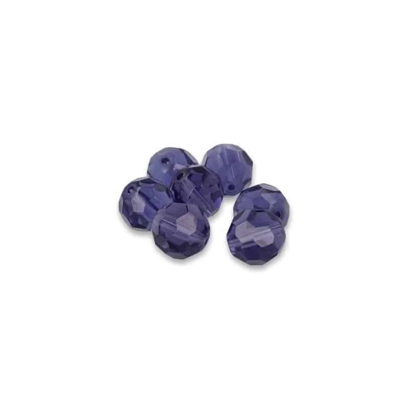 Lose Perlen aus Bergkristall lila facettenschliff (14 mm - 7 St-ck) unter Schmuck - Perlen & Schn?rmaterial - Edelstein Perlen - Bergkristallperlen