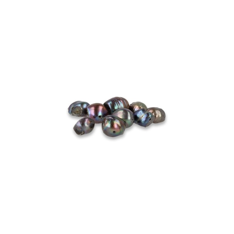 Lose Perlen Perlgrau (8 mm - 9 St-ck) unter Schmuck - Perlen & Schn?rmaterial - Edelstein Perlen