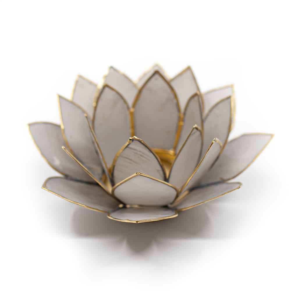 Lotus Atmosph-risches Licht Grau Goldrand unter Home & Living - Stimmungslichter - Stimmungslichter Lotus