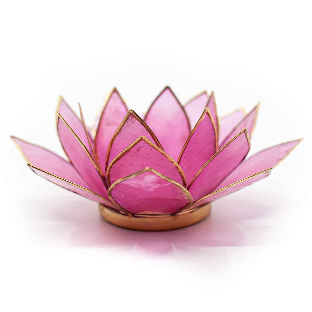 Lotus Atmosph-risches Licht Hell Rosa Goldrand