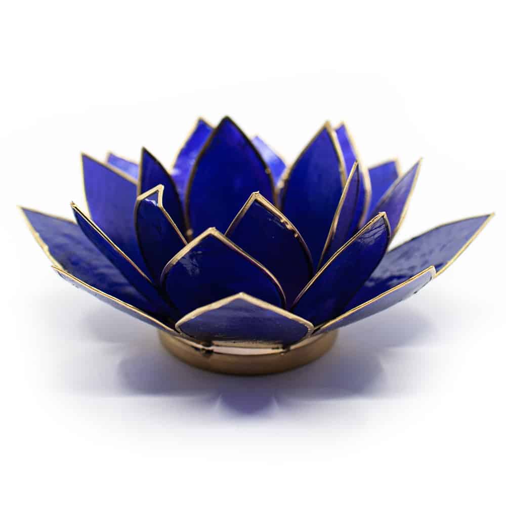 Lotus Atmosph-risches Licht Indigo 6- Chakra Goldrand