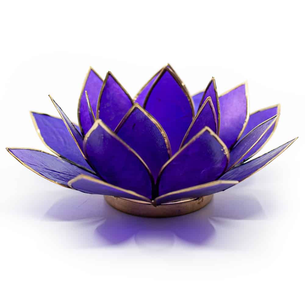 Lotus Atmosph-risches Licht Violett 7- Chakra Goldrand