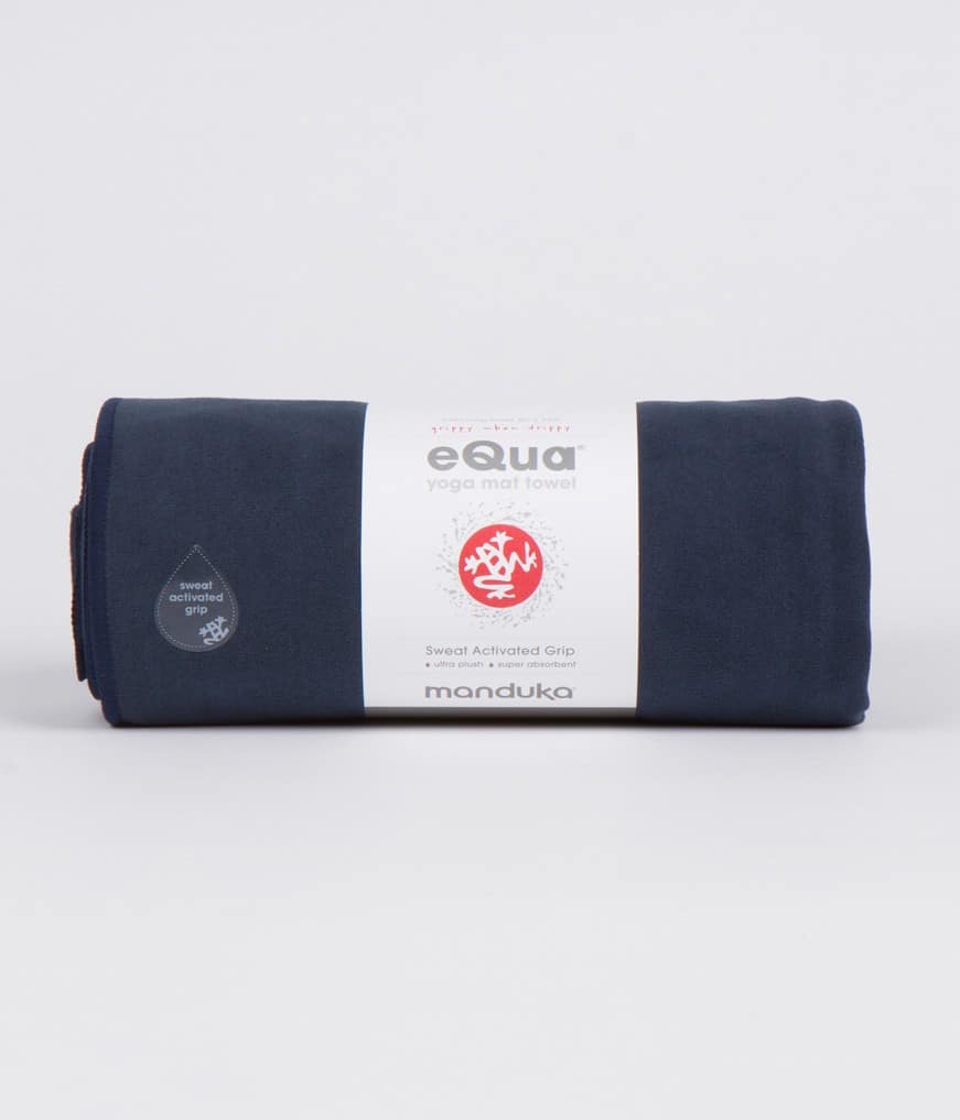 Manduka eQua Yoga Handtuch - Midnight - Blau (Klein)