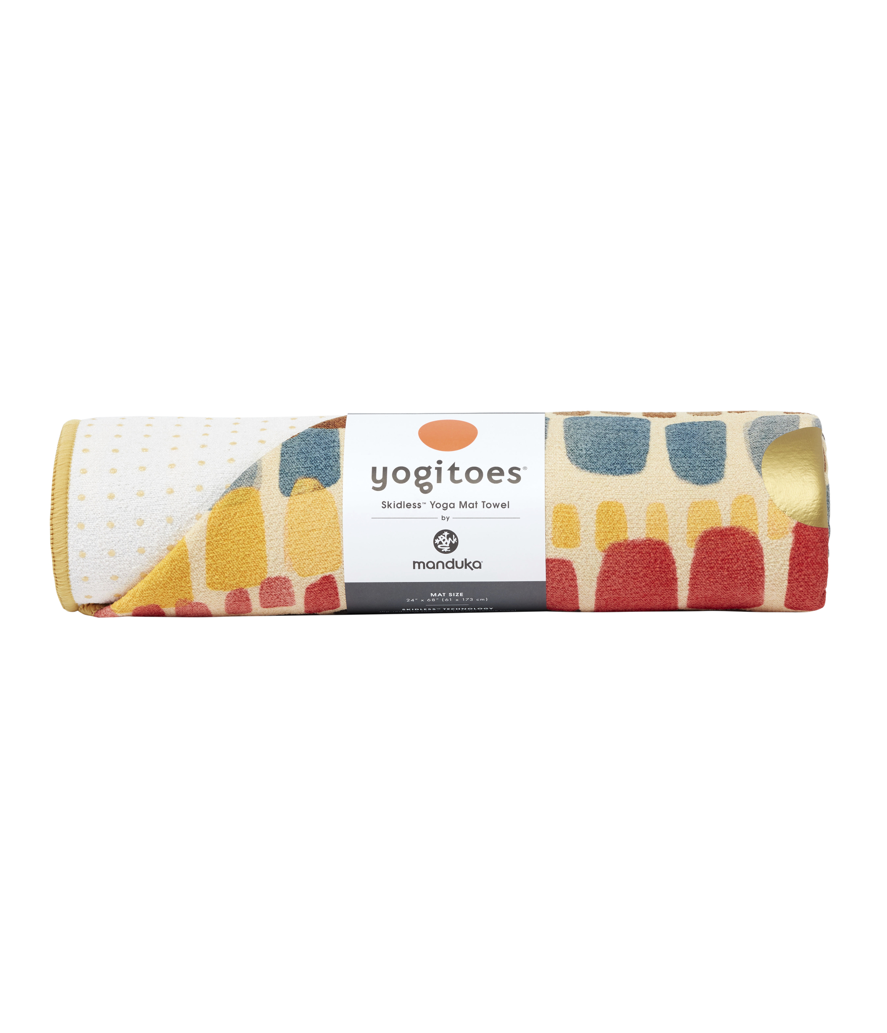 Manduka Yogitoes Skidless Yoga Handtuch - Binda Squares - Multicolor - 173 x 61 cm