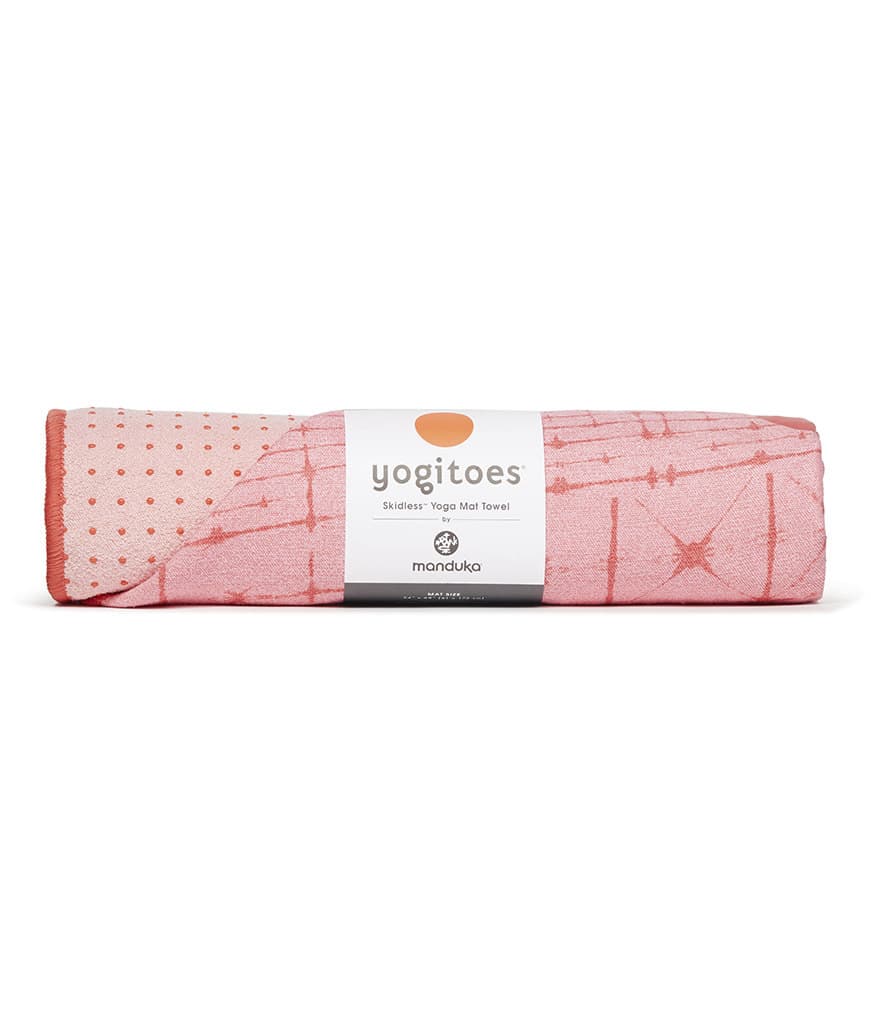 Manduka Yogitoes Skidless Yoga Handtuch - Star Dye Coral - Rosa - 173 x 61 cm