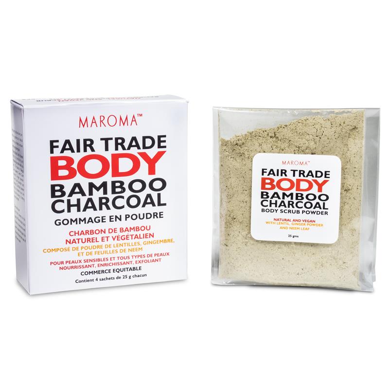 Maroma Vegan Bambuskohlen-Peelingpulver Fair Trade