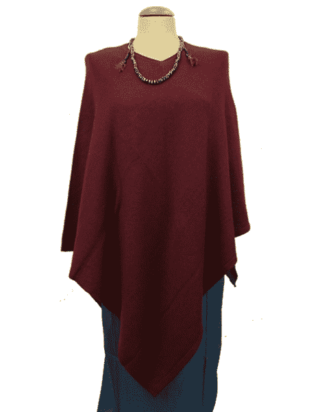 Meditation Poncho Kaschmir (rot)