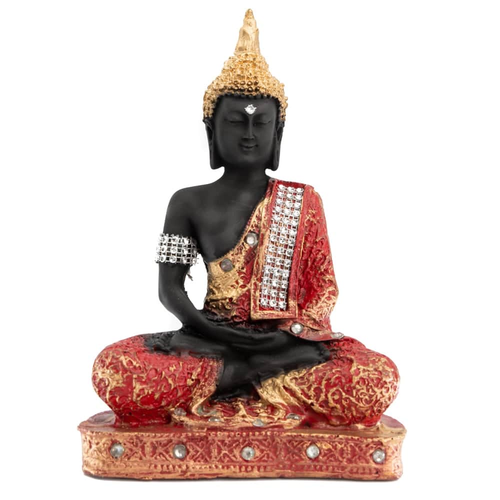 Meditierender Buddha bemalt (23 cm)