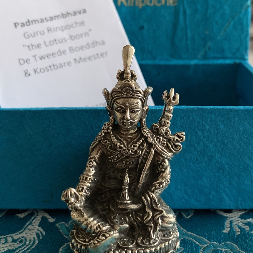 Metall-Statuette Mini Guru Rinpoche Der zweite Buddha
