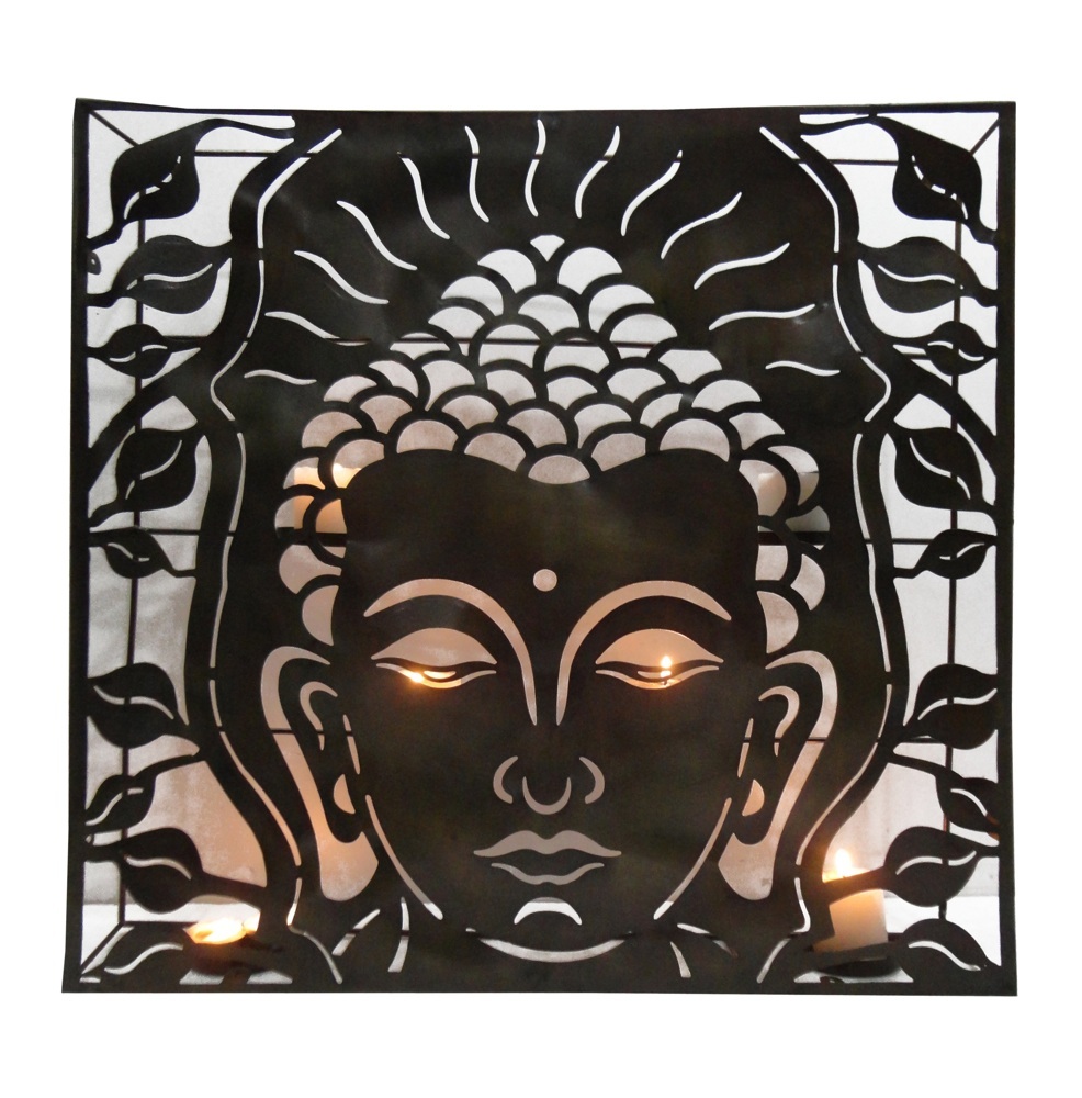 Metall-Wanddekoration Buddha gro- Wanddekoration