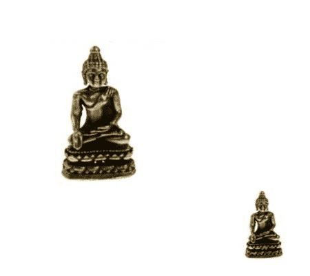 Mini-Statue Buddha Amithaba Messing - 3