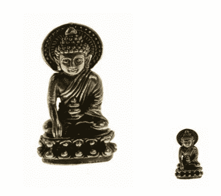 Mini-Statue Buddha Long Life Amitayus Messing - 3
