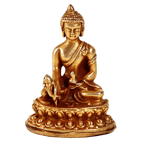 Mini-Statue Medizin Buddha (gold) - 5