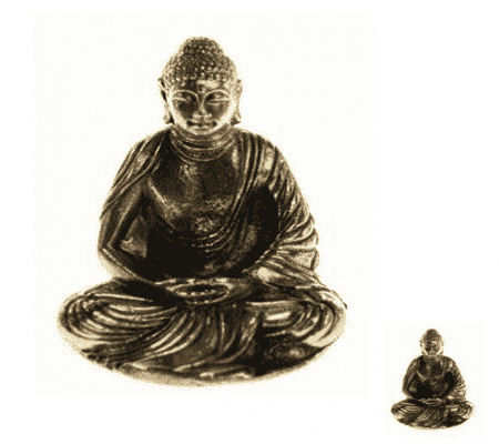 Mini-Statuette Amitabha Japanischer Buddha Messing