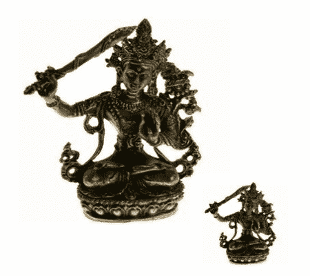 Mini-Statuette Manjushri Buddha der Weisheit - 7 cm